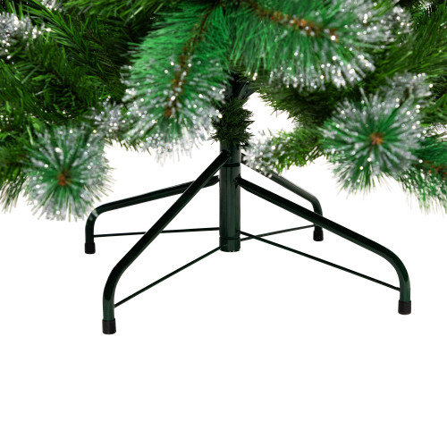 Two-Tone Spruce Pine Glitter Tip Medium Artificial Christmas Tree - 6' - Unlit