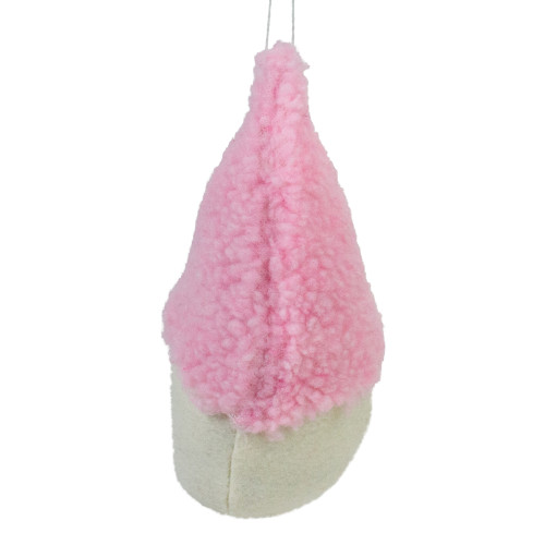 Plush Gnome Christmas Ornament - 7" - Pink
