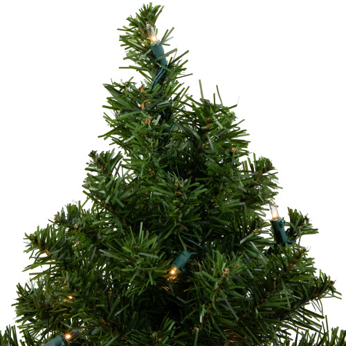 Pre-Lit Medium Canadian Pine Artificial Christmas Tree - 18" - Clear Lights