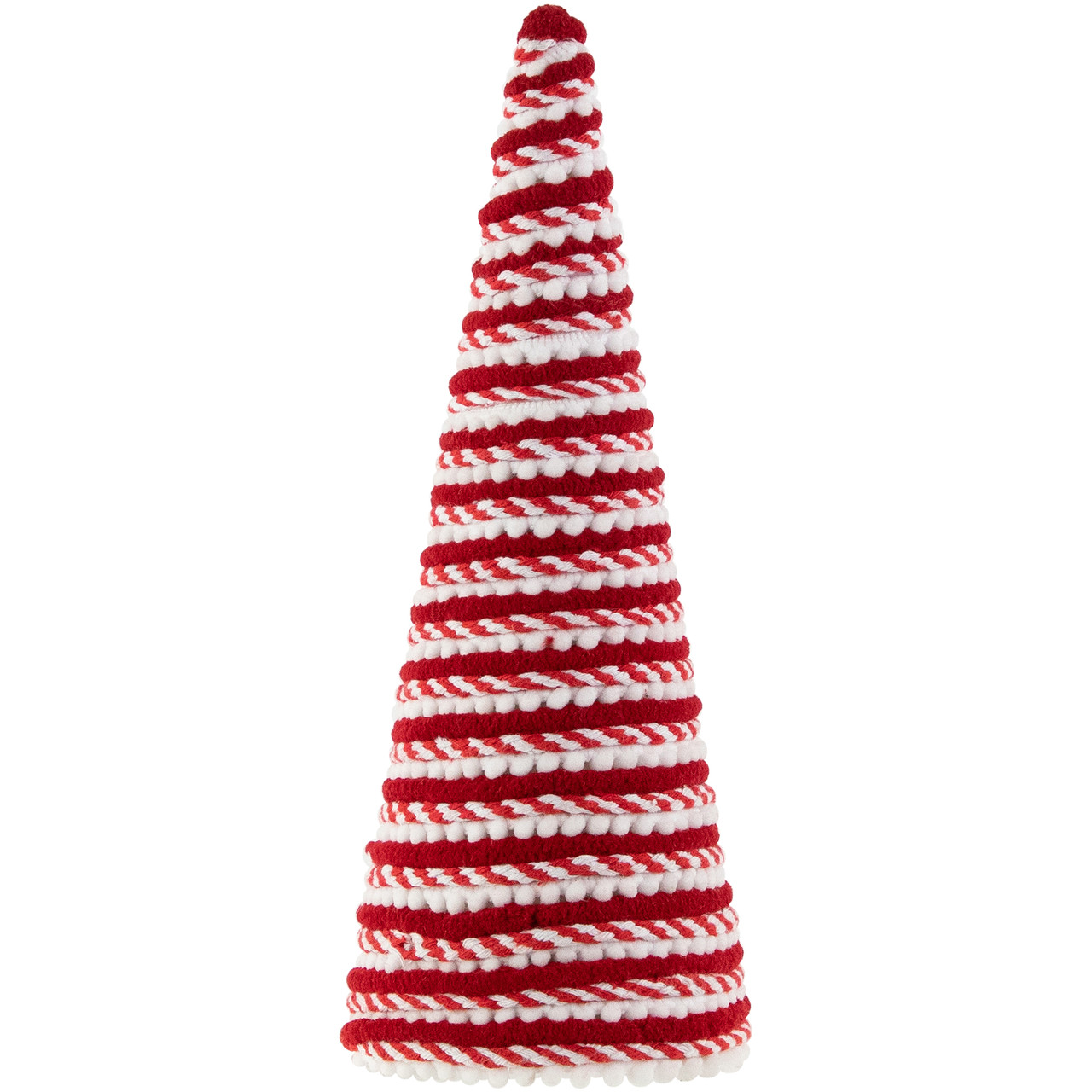 Candy Cane Swirled Christmas Cone Tree - 10.5" - Red and White