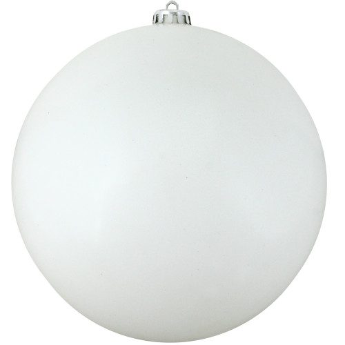 Shiny Winter White Commercial Shatterproof Christmas Ball Ornament 10" (250mm)