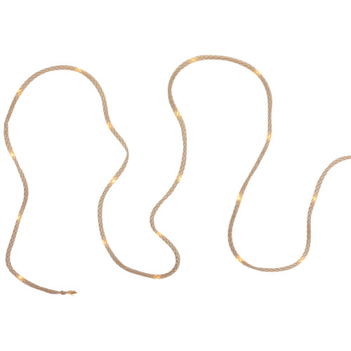 Pre-Lit Battery Operated Rope Christmas Garland - 6.75' - Warm White Lights
