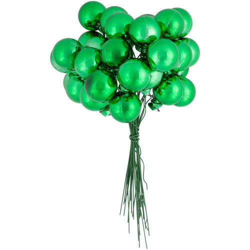 6.75" Green Shatterproof Ball Ornament Christmas Pick