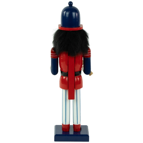 14" Red and Blue Wooden Christmas Nutcracker Baseball Player