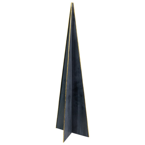 Triangular Christmas Tree Decoration - 20" - Blue and Gold