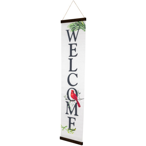 43" Cardinal Welcome Christmas Wall Sign