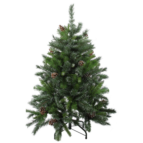 4' Snowy Delta Pine with Pine Cones Full Artificial Christmas Tree - Unlit