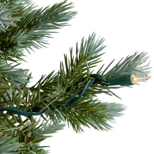 4' Potted Blue Spruce Artificial Christmas Tree, Clear Lights