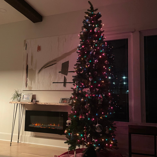 Set of 300 Multi-Color Mini Christmas Light Set, 61 ft Green Wire