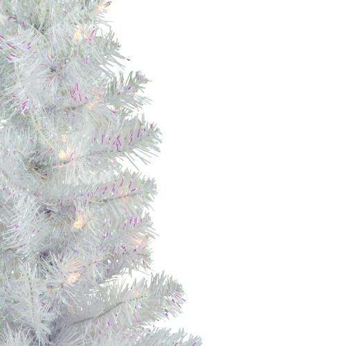 3' Pre-lit Rockport White Pine Artificial Christmas Tree, Clear Lights