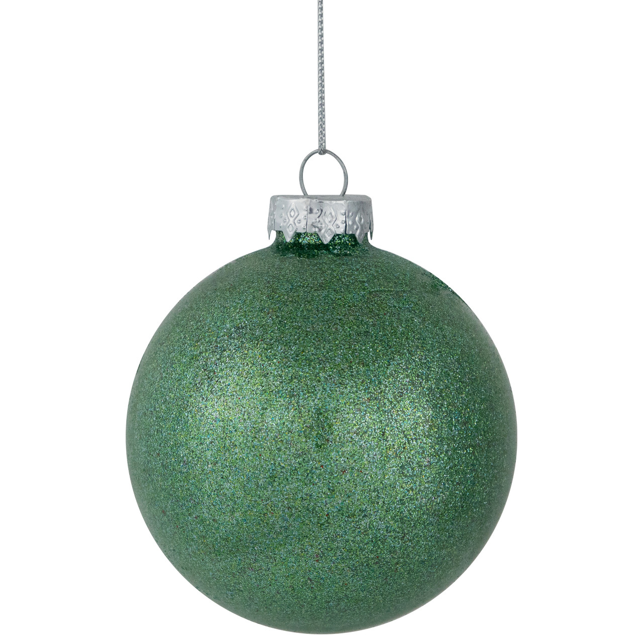 Matte and Shiny Finish Ball Glass Christmas Ornaments - 3" (80mm) - Dark Aquamarine - 9ct