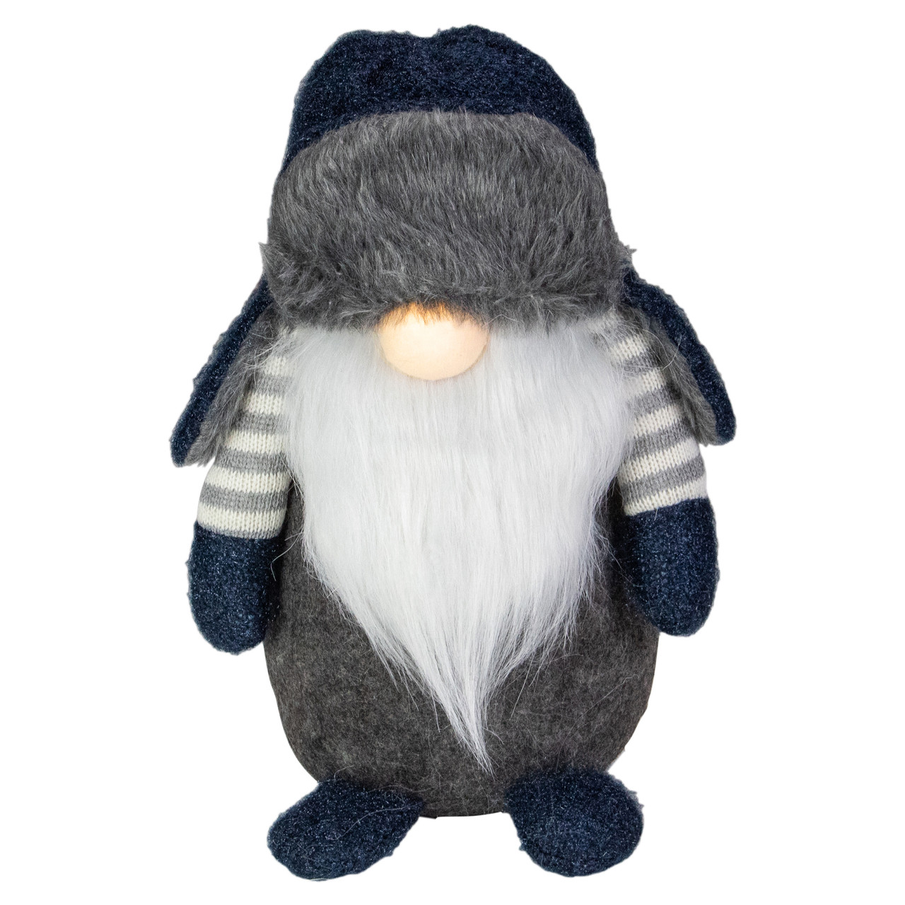 LED Lighted Standing Gnome Christmas Figure - 12.5" - Blue and Gray