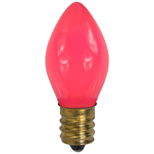 Pack of 25 Opaque Pink C7 Christmas Replacement Bulbs