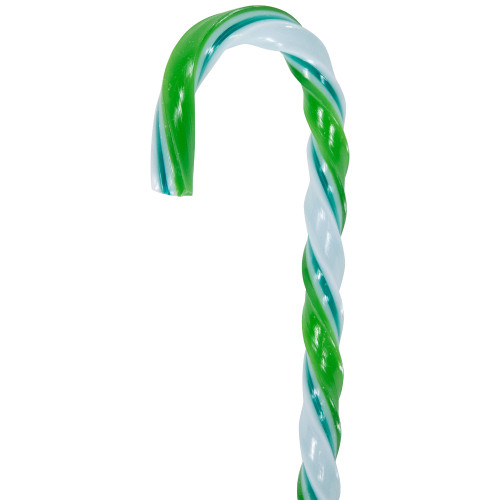 Twist Candy Cane Christmas Ornaments - 6" - Green and White - 12 ct