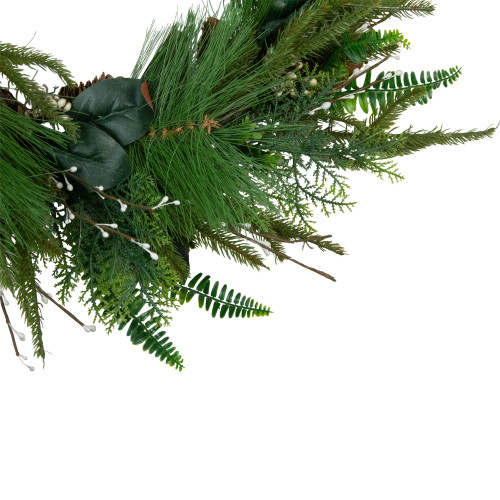 Real Touch?? Long Needle Pine and Mixed Foliage Artificial Christmas Wreath - 25" - Unlit