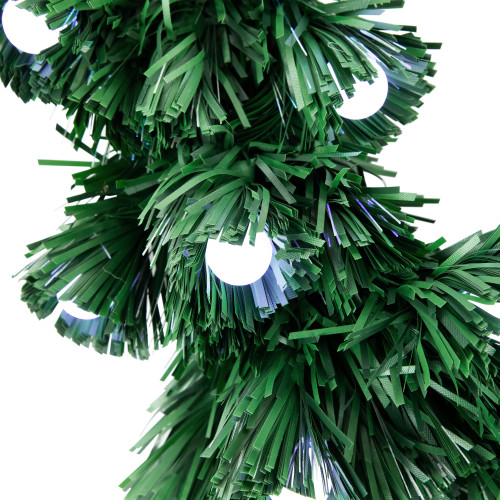 Pre-Lit Color Changing Fiber Optic Globe Lights Artificial Christmas Wreath, 12-Inch