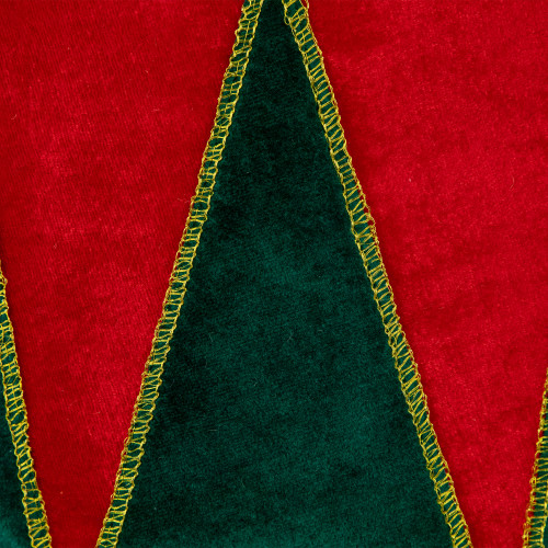 25" Red and Green Drum with White Trim Christmas Tree Collar