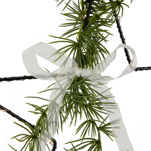 11" LED Lighted Star with Rosemary Sprig Christmas Decoration, Warm White Lights