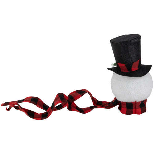 Plush Snowman in Top Hat Christmas Tree Topper -12" - Unlit