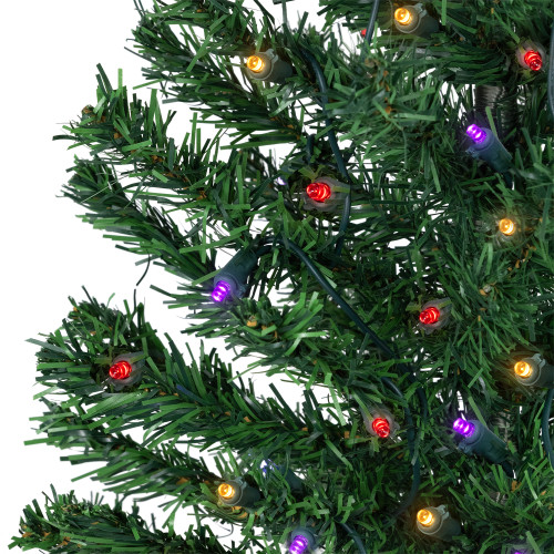 3' Pre-Lit Medium Mixed Classic Pine Artificial Christmas Tree, Multicolor LED Lights
