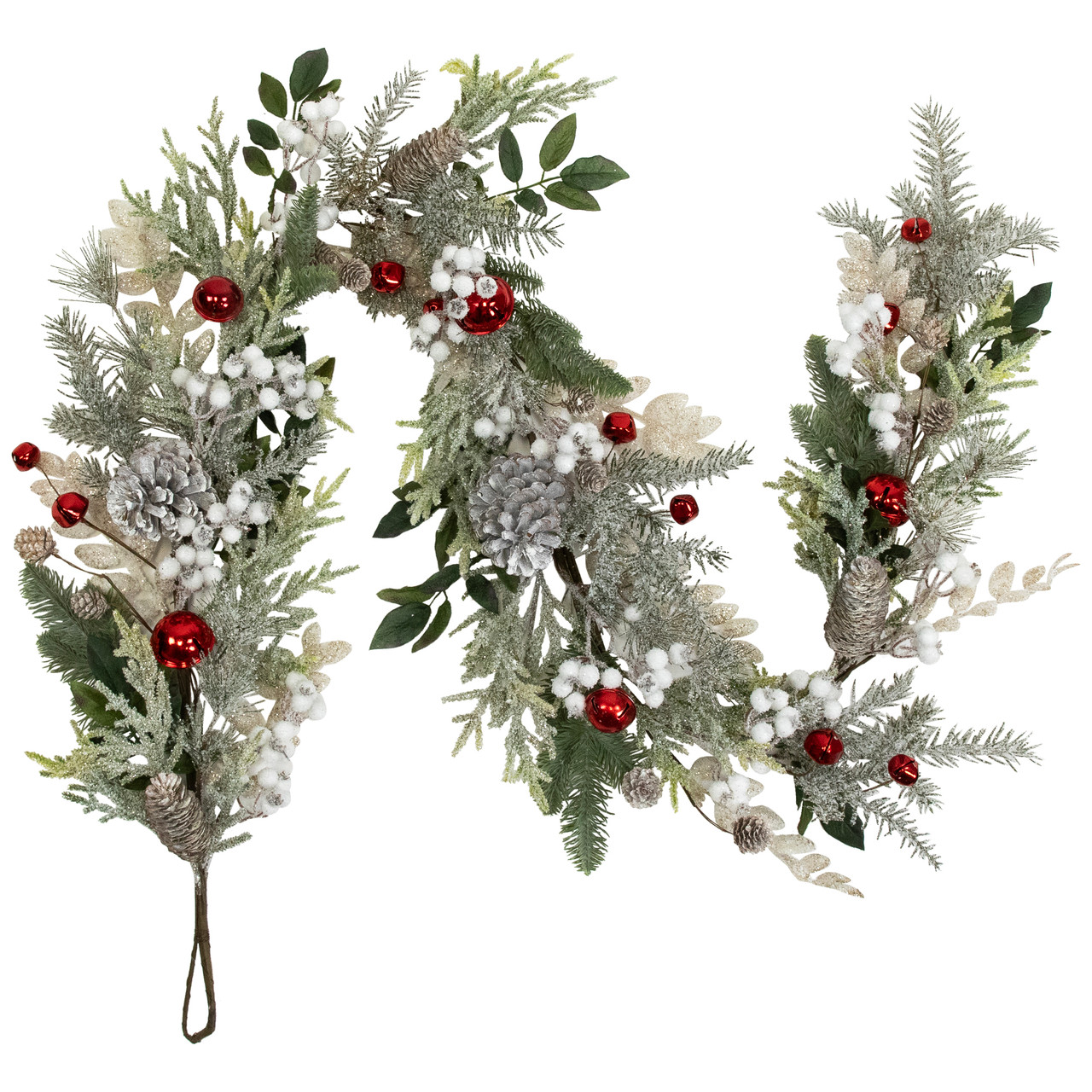 Frosted Pinecones and Berries Artificial Christmas Garland - 6' x 8" - Unlit