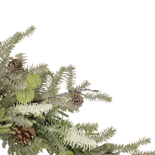 Frosted Pine and Pinecone Christmas Wreath, 30-Inch, Unlit