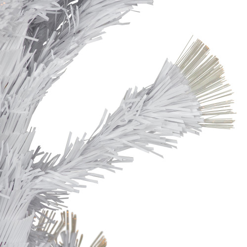 3' Pre-Lit White Fiber Optic Artificial Christmas Tree, Warm White Lights