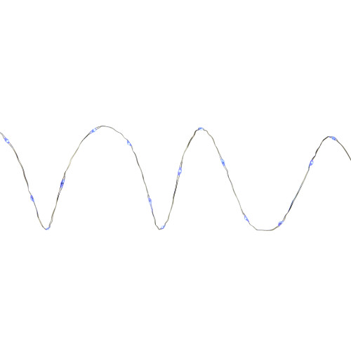 100ct Blue LED Micro Fairy Lights, 16ft Copper Wire