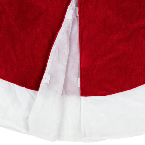 48" Traditional Red Merry Christmas Velveteen Tree Skirt