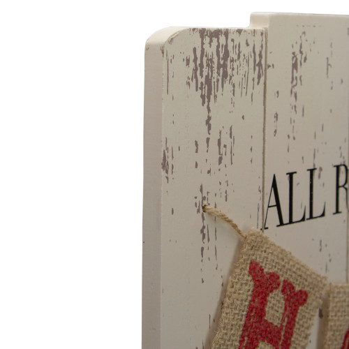 24-Inch Lighted All Roads Lead Home Vintage Red Trailer Christmas Wall Sign