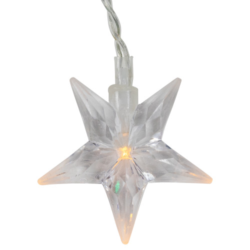 LED Stars Icicle Christmas Lights - Multi-Color - 29.5' Clear Wire - 400ct