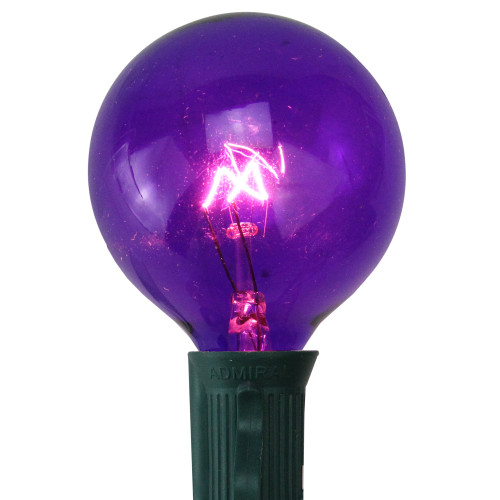 Pack of 25 Purple Transparent G50 Christmas Replacement Bulbs
