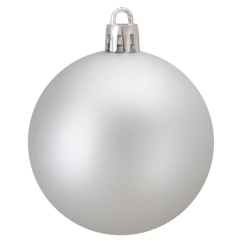 60ct Silver Shatterproof Matte Christmas Ball Ornaments 2.5" (60mm)