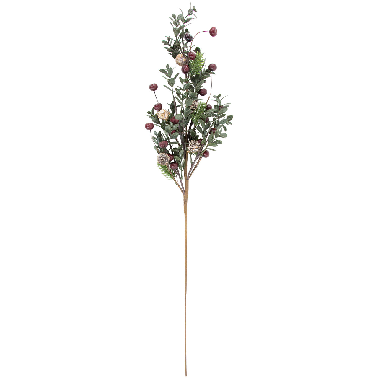 30" Mixed Foliage with Berries and Pinecones Artificial Christmas Spray