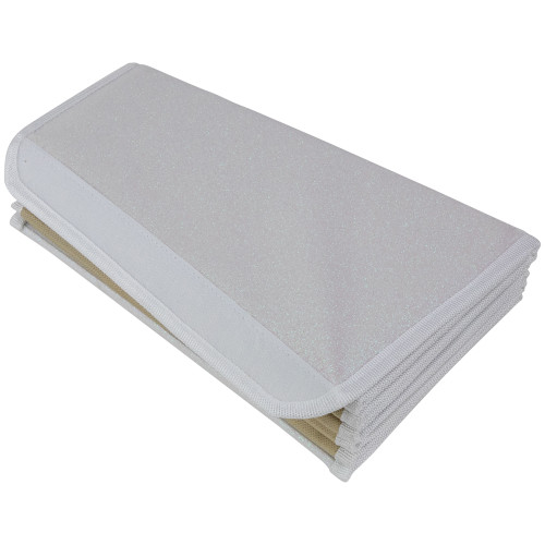 26" Shiny White Fabric Hexagonal Christmas Tree Collar