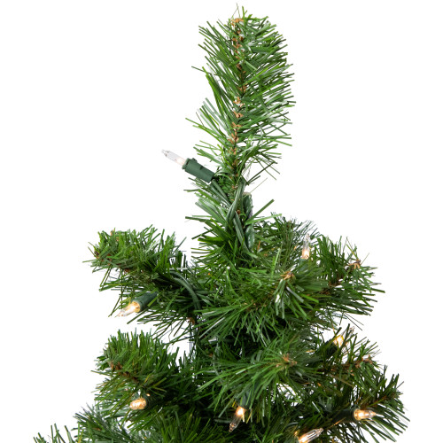 18" Pre-Lit Medium Blackwater Fir Artificial Christmas Tree, Clear Lights