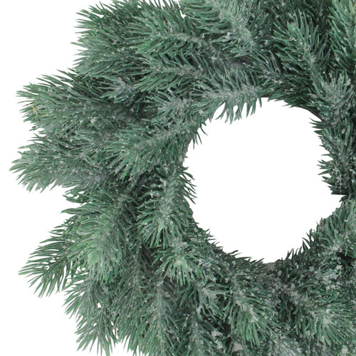 Traditional Frosted Green Pine Decorative Christmas Wreath - 12" - Unlit
