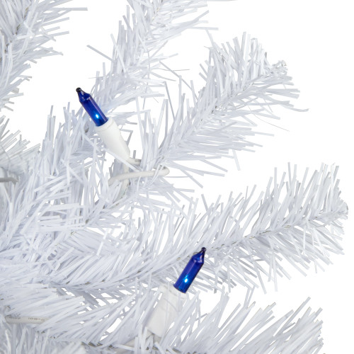 6.5�� Pre-Lit Slim Geneva White Spruce Artificial Christmas Tree, Blue Lights