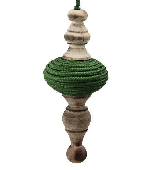 2ct Green and Beige Christmas Finial Drop Ornaments 9"