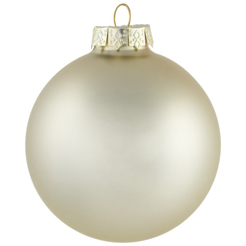 6ct Gold 2-Finish Glass Ball Christmas Ornaments 3.25" (80mm)