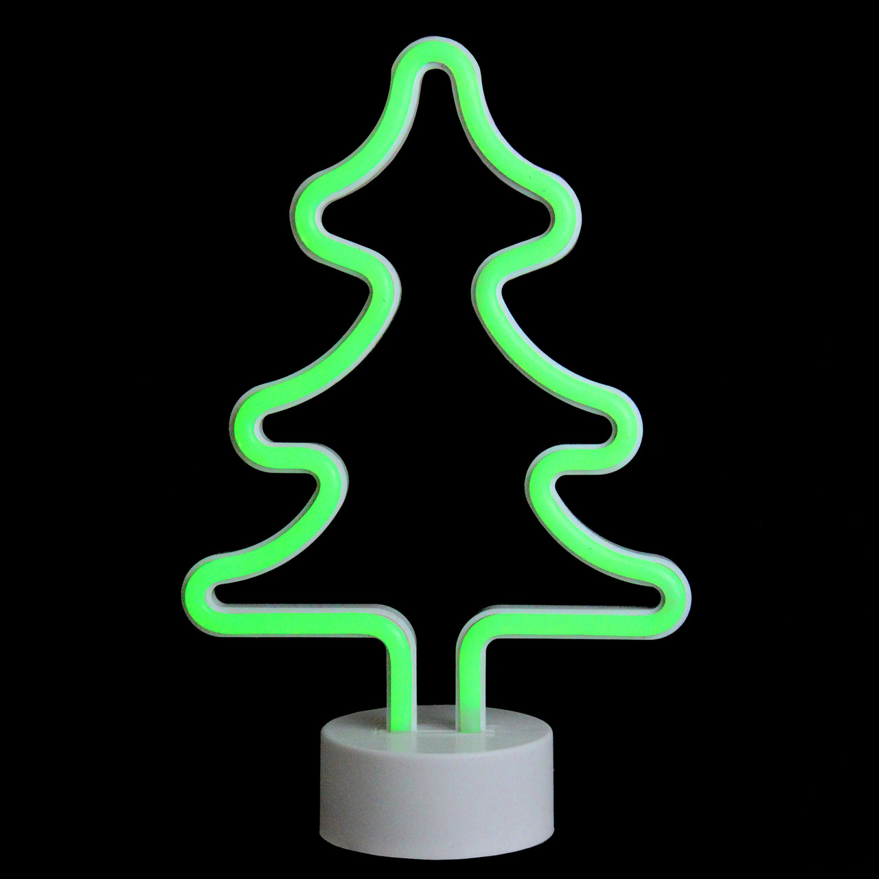 LED Christmas Tree Neon Style Table Light - 11" - Green