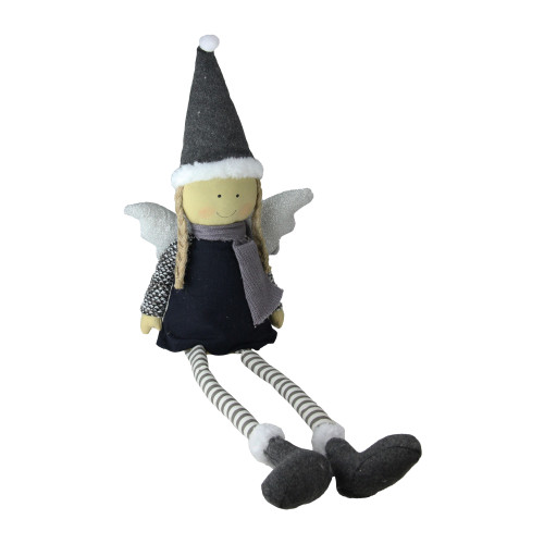 Angel Girl with Dangling Striped Legs Christmas Figure - 26.5"
