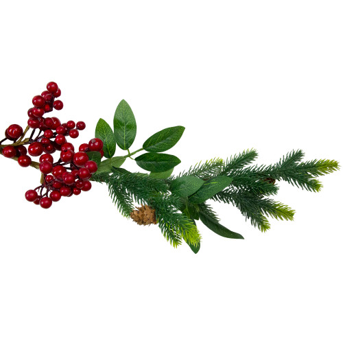 5' x 4.75" Pine Springs, Berries and Pine Cones Artificial Christmas Garland - Unlit