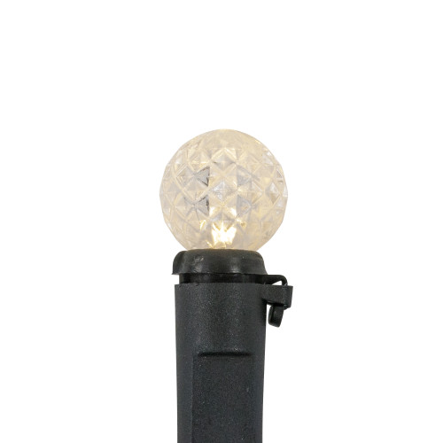 LED G12 Berry Christmas Lights - Warm White - 16' Black Wire - 50 ct