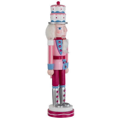 Cake King Nutcracker Christmas Figure - 15" - Pink and Blue