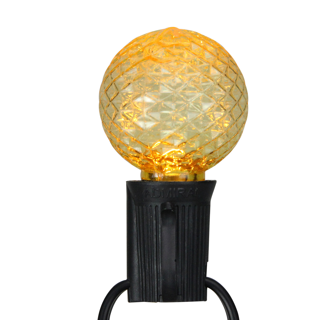 Pack of 25 Faceted LED G40 Multi-Color Christmas Replacement Bulbs