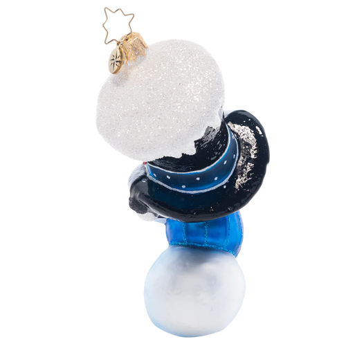 Christopher Radko Peek-A-Boo Snowman Glass Christmas Ornament 1021508