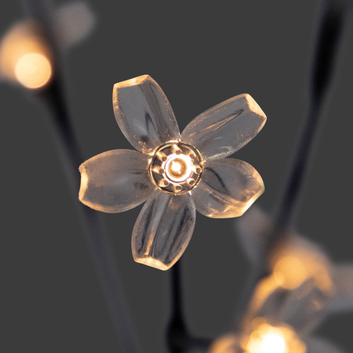 Set of 3 Pre-Lit Cherry Blossom Artificial Tree Branches, 72 Warm White LED Lights