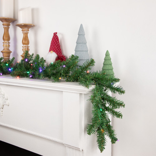 9' x 12" Pre-Lit Winona Fir Artificial Christmas Garland, Multi LED Lights
