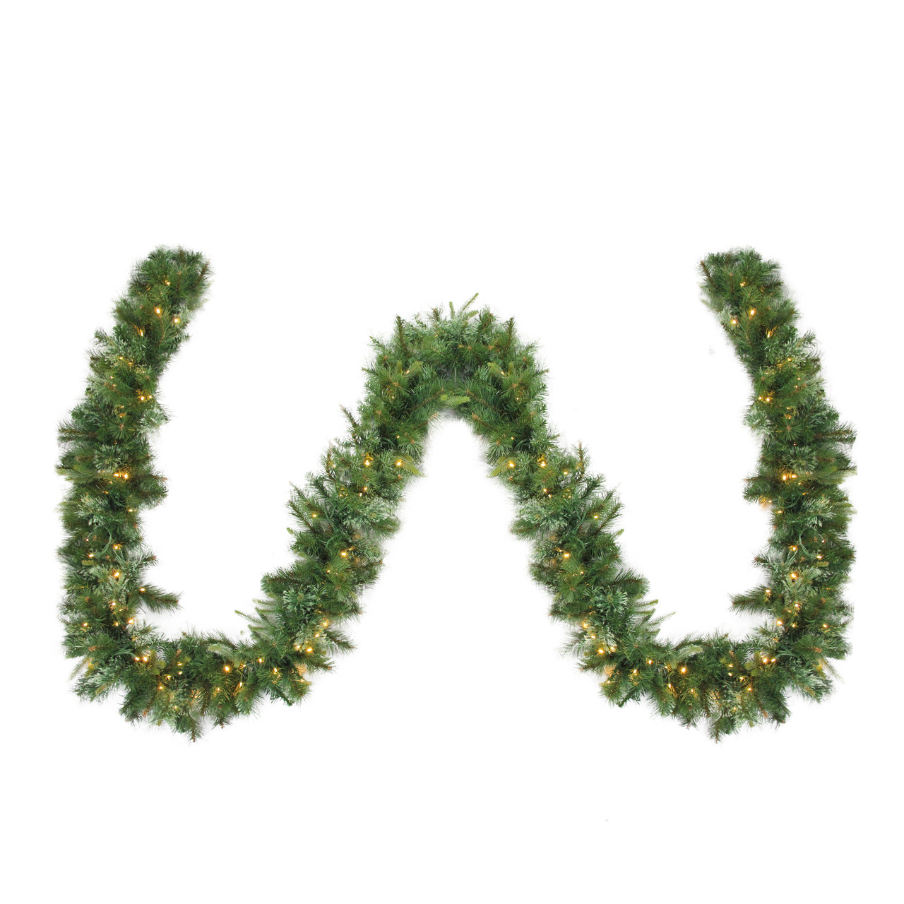 Pre-Lit Ashcroft Cashmere Pine Commercial Christmas Garland - 50' x 14" - Clear LED Lights